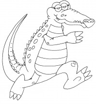 Крокодил спешит - раскраска					№2319
