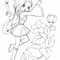 Маленькая фея - раскраска №1325