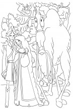 Елисей с Забавой и Васей - раскраска					№12511