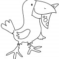 Ворона с сыром - раскраска №2148