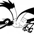 Шикарная ворона - раскраска №2069