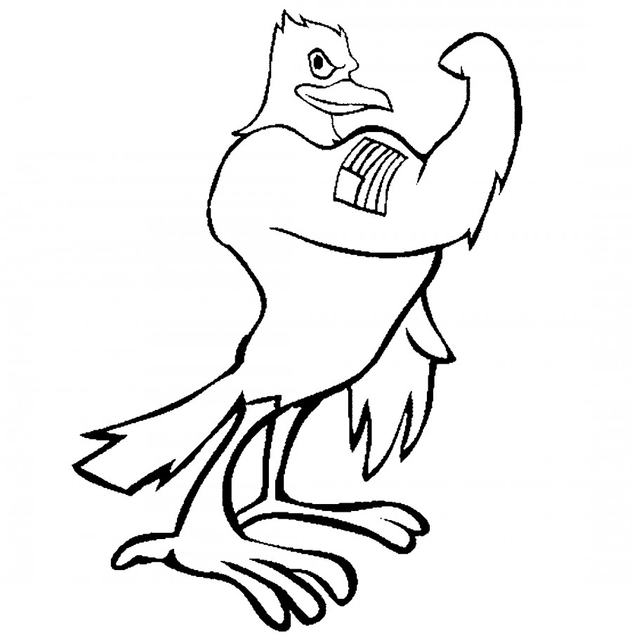 Раскраска Орел с орлятами