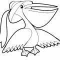 Пеликан в шляпе - раскраска №2309