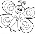 Бабочка девочка - раскраска №10233