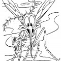 Испуганный комар - раскраска №11582