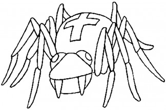 Толстый паук - раскраска					№9529