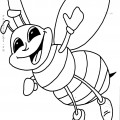 Веселая пчела - раскраска №1990