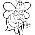 Пчела полная - раскраска №9983