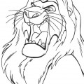 Король Лев в гневе - раскраска №2274