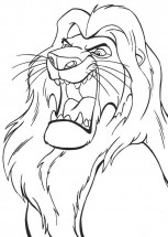 Король Лев в гневе - раскраска					№2274