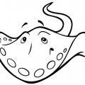 Обаятельный морской скат - раскраска №12998