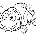 Дружелюбная рыба клоун - раскраска №10935