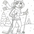 Зимний вид спорта - раскраска №11546