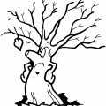 Смешное осеннее дерево - раскраска №10057