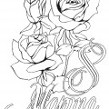 Красивые розы - раскраска №10730