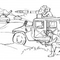 Военные действия - раскраска №2818