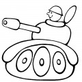 Танкист в танке - раскраска №3973