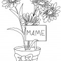 Цветы для мамы - раскраска №11766
