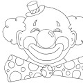 Веселый клоун - раскраска №10978