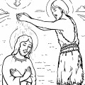 Крещение Господнен - раскраска №12297