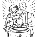 Крещение младенца - раскраска №13867