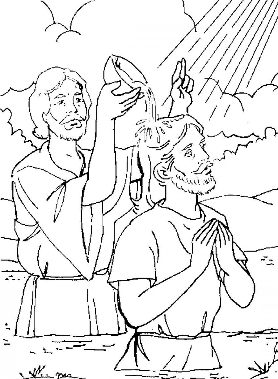 Процесс крещения - раскраска №12371