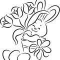 Пасхальный кролик - раскраска №10856