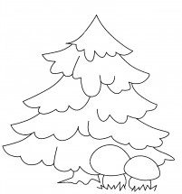 Лесная елка - раскраска					№11282