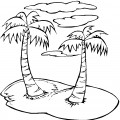 Пальмы на острове - раскраска №12727
