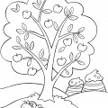 Красивая яблонька - раскраска №10165