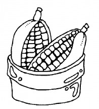 Кукуруза в кастрюльке - раскраска					№11960