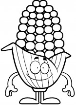 Смешная кукуруза - раскраска					№5963