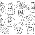 Разные овощи - раскраска №13841