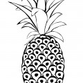 Заморский ананас - раскраска №9860
