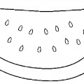 Арбузная долька с семечками - раскраска №13190