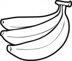 Большие бананы - раскраска					№10524