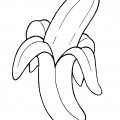 Очищенный банан - раскраска №8561