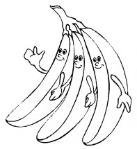 Троица бананов - раскраска					№11616