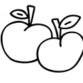 Пара яблок - раскраска №4139
