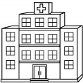 Здание больницы - раскраска №13257
