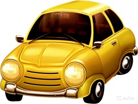 Желтое авто Жук - картинка					№9889