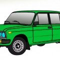 Машина ВАЗ зеленого цвета - картинка №10540