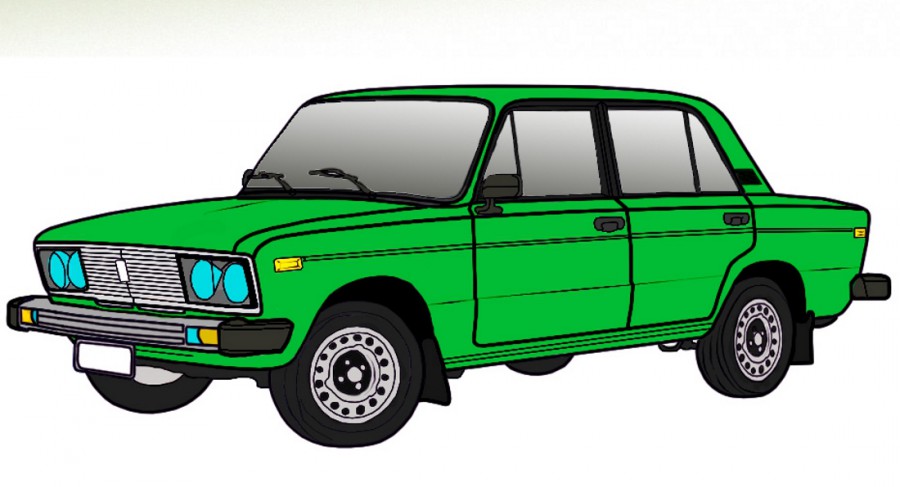 Машина ВАЗ зеленого цвета - картинка №10540
