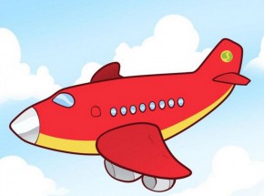 Рисованный самолетик - картинка					№12775