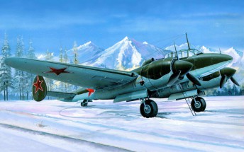 Самолет в снегу - картинка					№13133