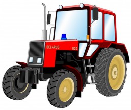Красный трактор - картинка					№9497