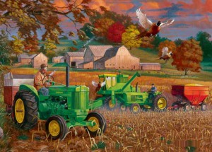 Трактористы в поле - картинка					№11015