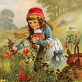 Красная шапочка собирает цветы - картинка №5325