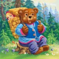 Медведь с машей на пеньке - картинка №5343