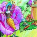 Муха Цокотуха пьет чай - картинка №11258